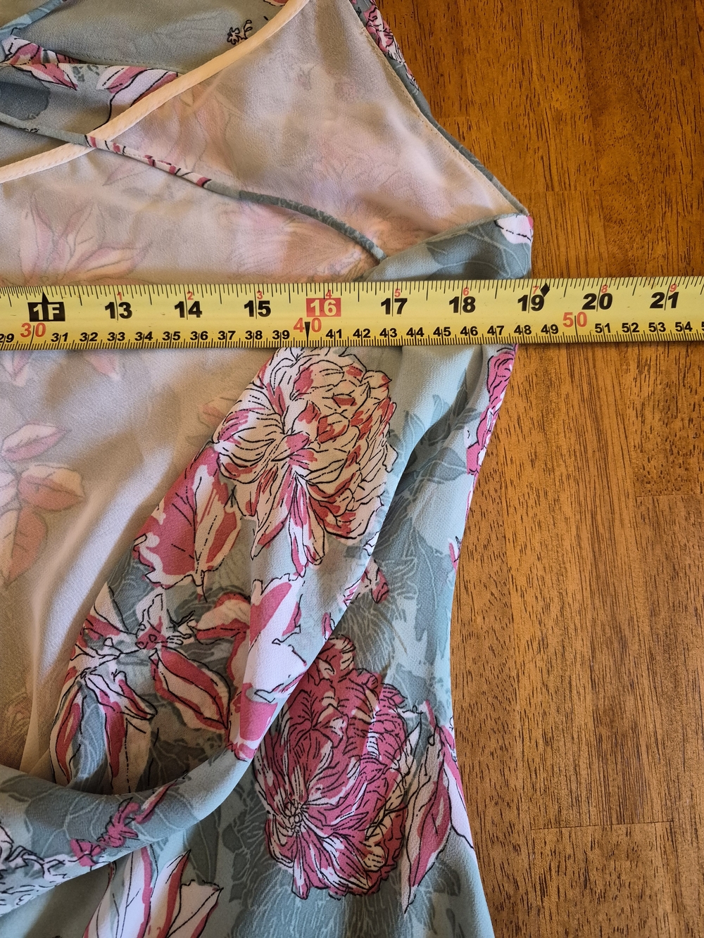 Floral Slip Midi Dress With Open Back in Sage and Pink - Picture 4 of 9
